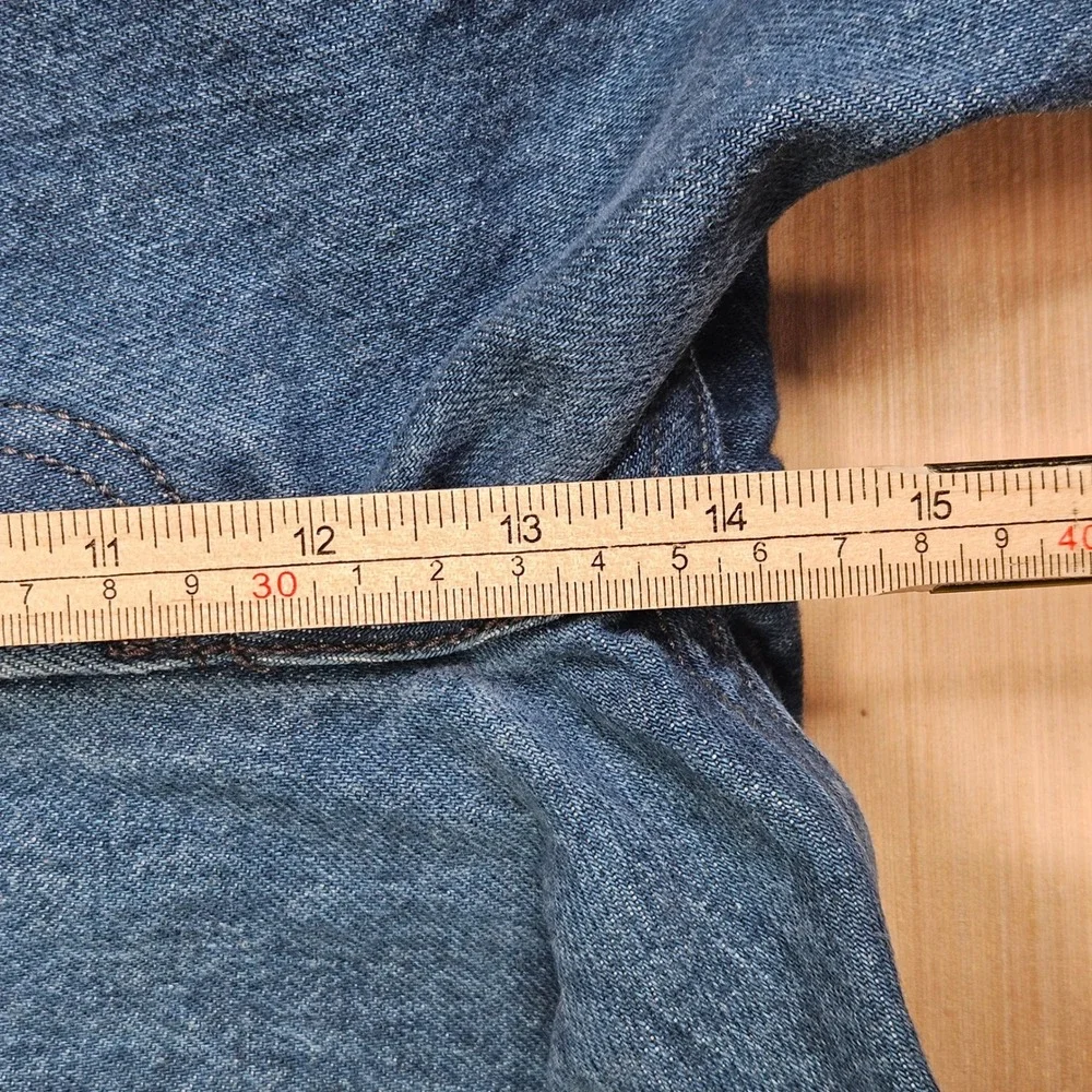 Levi's 501 Jeans Mens 44x32 Fit 42x29 Blue Straight Leg Button Fly Denim READ